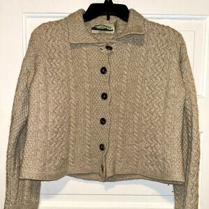 Arancrafts vintage‎ 100% Merrill wool cardigan
